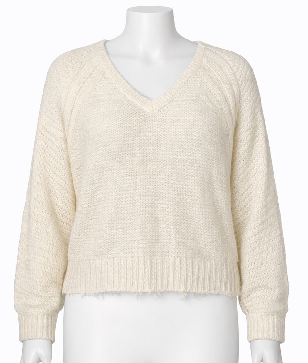 Universal Thread Women's Cream V-Neck Pullover Sweater Size XXL NWT